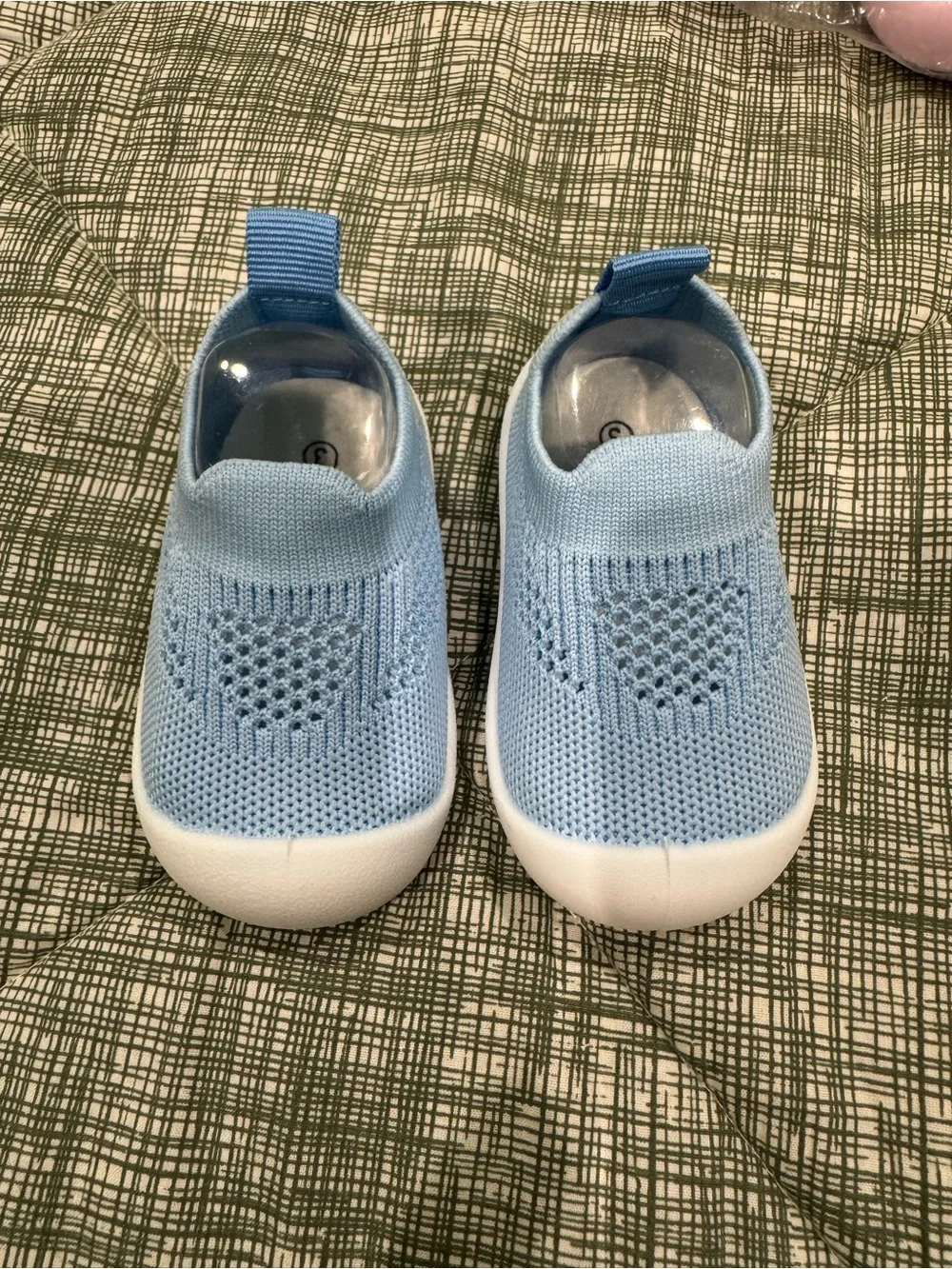 Baby Slip-On Knit Walker Shoes — Light Blue